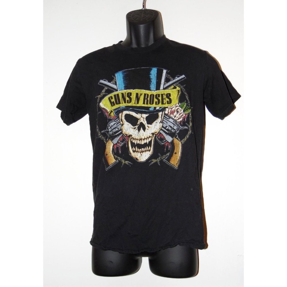 Bravado Guns N Roses T Shirt Skull Top Hat Pistol Concert Tour SIZE UNKNOWN